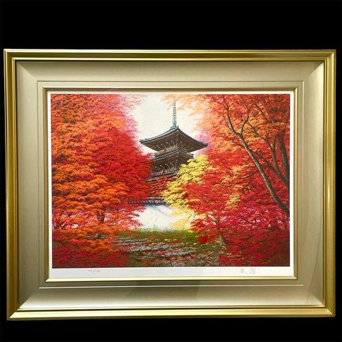 Mii-dera in Glorious Autumn () – Hand-Colored, Antiek en Kunst, Antiek | Overige Antiek