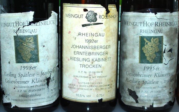 1992 to 2000 Riesling Spätlese + Kabinett - all dry or, Collections, Vins