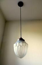 Lamp - mat glas en bakeliet - art deco, Antiek en Kunst