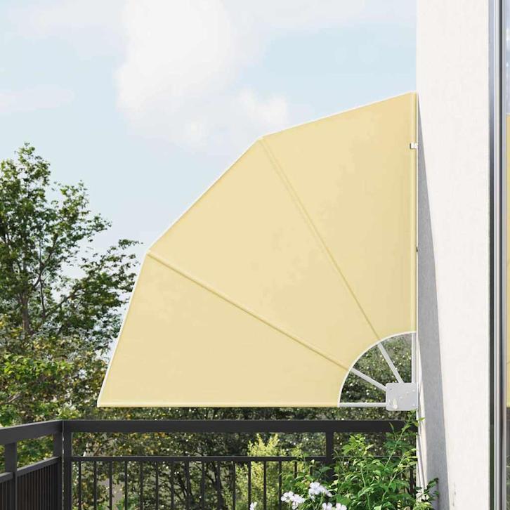 vidaXL Balkon Privacy Scherm Zand 115 x 115 cm Polyester, Tuin en Terras, Parasols, Nieuw, Verzenden