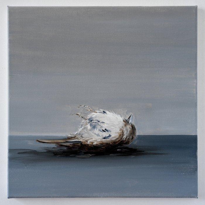 Matthieu van Riel - Dead Bird on the Floor, Antiek en Kunst, Kunst | Schilderijen | Modern
