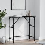 vidaXL Wandtafel 75x32x75 cm bewerkt hout zwart, Huis en Inrichting, Tafels | Bijzettafels, Verzenden, Nieuw