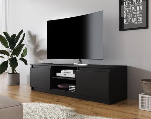 TV-Meubel Mat Zwart 120 cm industrieel, Maison & Meubles, Armoires | Mobilier de télévision, Envoi