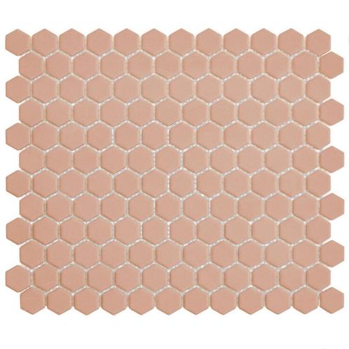 Mozaiek Tegel Hexagon 26x30 cm Mat Royal Peach (Doosinhoud, Bricolage & Construction, Sanitaire, Enlèvement ou Envoi