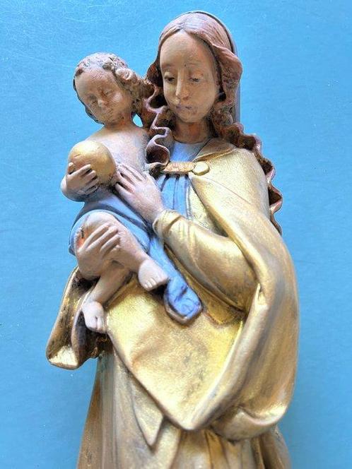 Beeld, Madonna met kind - 50 cm - Gips, Antiek en Kunst, Antiek | Boeken en Manuscripten
