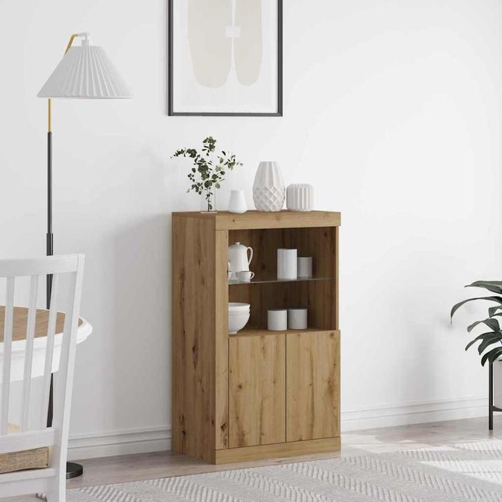 vidaXL Bijzetkast artisanaal eikenkleurig 60.5 x 37 x 100 cm, Huis en Inrichting, Kasten | Overige, Nieuw, Verzenden