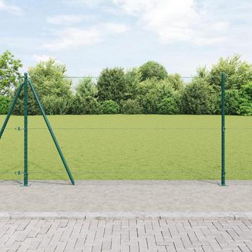 vidaXL Hexagonaal Hek Groen 1.2x10 m Staal, Verzenden
