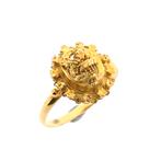 Antiek gouden ring van een mutsenbel (vintage) (vintage), Gebruikt, Overige kleuren, Ophalen of Verzenden, 17 tot 18