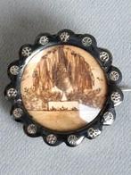 Zilver - Broche - Rouwbroche haarkader, Antiek en Kunst