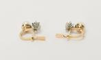 Boucles doreilles - 18 carats Or jaune Perle - Diamant, Handtassen en Accessoires, Oorbellen, Nieuw