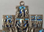 Kruis - Brons, Messing, Emaille - 19e eeuw - Prawosawie, Antiek en Kunst