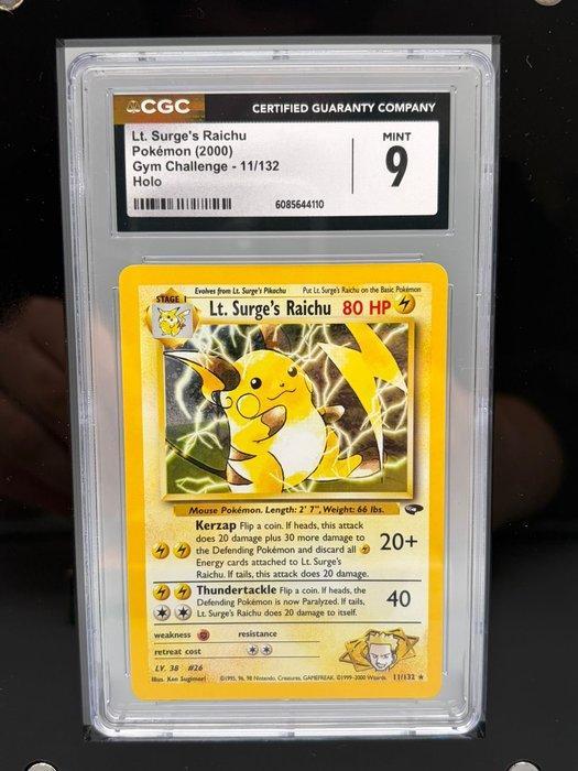 Pokémon Graded card - Lt. Surges Raichu - CGC 9 - WOTC -, Hobby en Vrije tijd, Verzamelkaartspellen | Pokémon