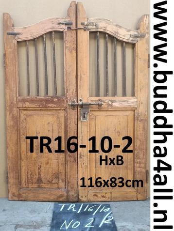 Tuinpoort van oud teak, tuinhek, hekwerk, poort, klapdeur beschikbaar voor biedingen