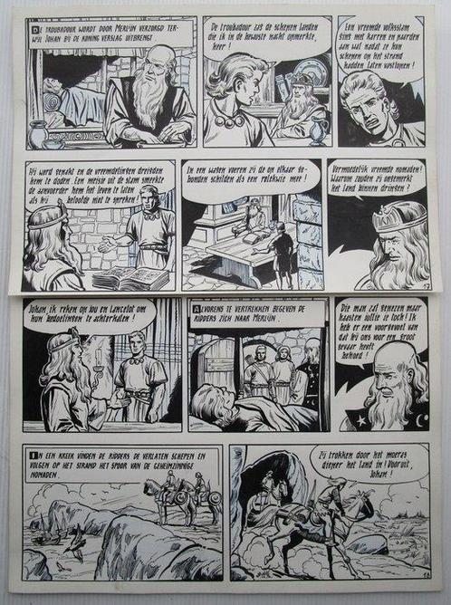 Vandersteen / Sels - 1 Original page - De Rode Ridder - De, Boeken, Stripverhalen