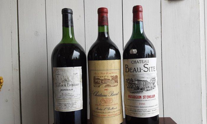 1981 La Cour Pavillon, 1983 Chateau Baret & 1986 Chateau, Verzamelen, Wijnen