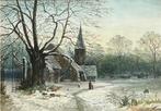 W.A. Beech (XIX) - Snow has fallen around church