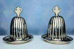 Coquetier (2) - Luxueuze Eierdop - Kroon Fleur-de-lis -, Antiek en Kunst