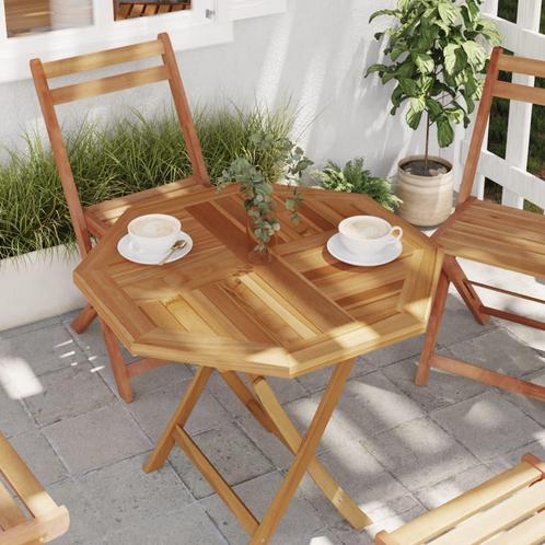 vidaXL Tafelblad achthoekig 70x70x2,5 cm massief teakhout, Huis en Inrichting, Tafelonderdelen, Nieuw, Verzenden