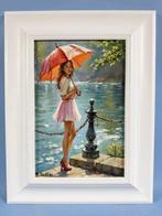 Marco Santini (XX-XXI) - Passeggiata sul lago, Antiek en Kunst