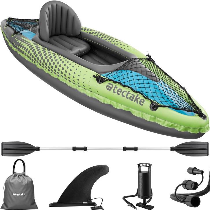 tectake 1-persoons kajak Liberty opblaasbaar, compleetset me, Watersport en Boten, Kano's, Verzenden