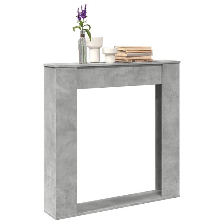 vidaXL Haardombouw 100x20x100 cm bewerkt hout betongrijs, Huis en Inrichting, Kachels, Nieuw, Verzenden