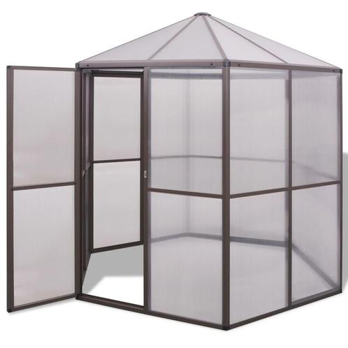 vidaXL Tuinkas 240x211x232 aluminium, Tuin en Terras, Kassen, Nieuw, Verzenden