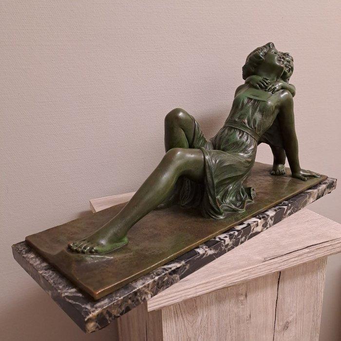Francisco Flora(?) - sculptuur, Genegenheid tussen moeder en, Antiek en Kunst, Kunst | Designobjecten