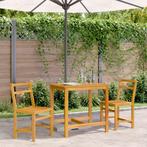 vidaXL 3-delige Balkonset massief acaciahout, Tuin en Terras, Verzenden, Nieuw