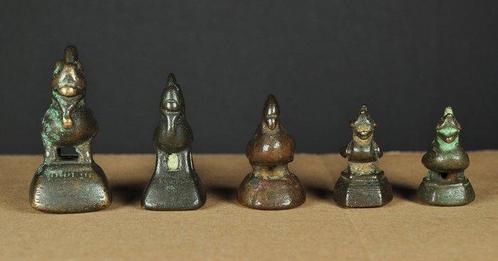 Opiumgewichten, opium weights, Eenden, Leeuwen - Birma -, Antiek en Kunst, Kunst | Niet-Westerse kunst