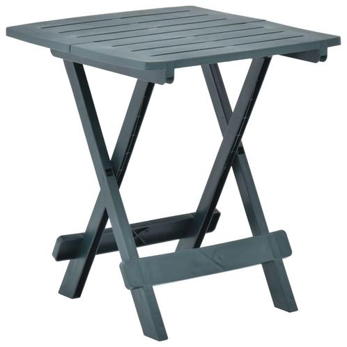 vidaXL Tuintafel inklapbaar 45x43x50 cm kunststof groen, Tuin en Terras, Tuintafels, Nieuw, Verzenden