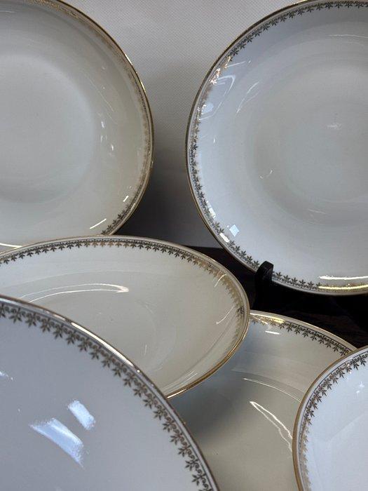 Limoges, P.L. - Tafelservies (13) - Liseré Or. “Fleur de, Antiek en Kunst, Antiek | Meubels | Tafels