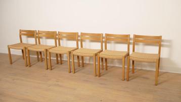 6 x eetkamerstoel Jorgen Henrik Møller | Model 401 | beschikbaar voor biedingen