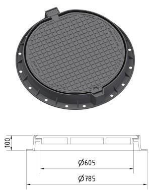 Nieuwe gietijzer rijwegdeksels, Doe-het-zelf en Bouw, Buizen en Afvoer, 60 tot 80 mm, Nieuw, Verzenden