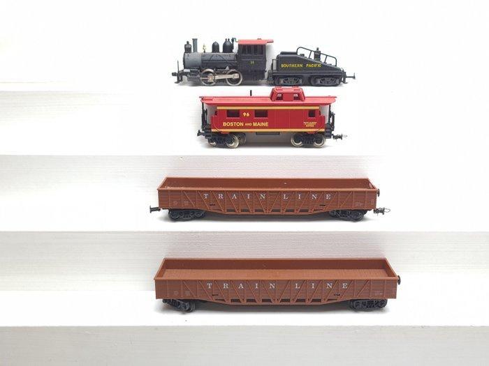 Mehano H0 - Treinset (4) - Stoomloc 0-4-0 met 3, Hobby en Vrije tijd, Modeltreinen | H0