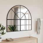 vidaXL Wandspiegel boog 100x90 cm ijzer zwart, Verzenden, Nieuw