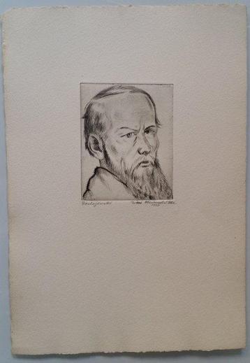Willi Münch-Köhe (1885-1960). - Dostoevsky, etching from