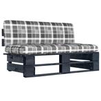 vidaXL Tuinmiddenbank pallet zwart geïmpregneerd grenenhout, Tuin en Terras, Verzenden, Nieuw