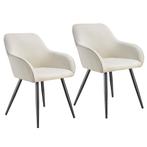 tectake Eetkamerstoel Marilyn, koordlook, gestoffeerd - crèm, Huis en Inrichting, Stoelen, Verzenden, Nieuw