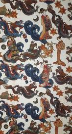 Exclusief Oosters Textiel met Draken en Geisha - Artistiek, Antiek en Kunst