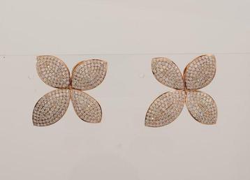 Boucles doreilles tendance - 14 carats Or rose - 8.27ct.