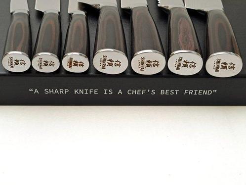 Shinrai Japan - 7 Piece professional knives set - Stainless, Antiek en Kunst, Antiek | Keukengerei