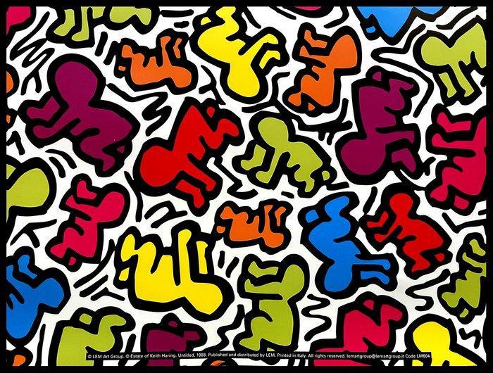 Keith Haring (after) - Poster Arte Keith HARING - Untitled, Antiek en Kunst, Kunst | Tekeningen en Fotografie