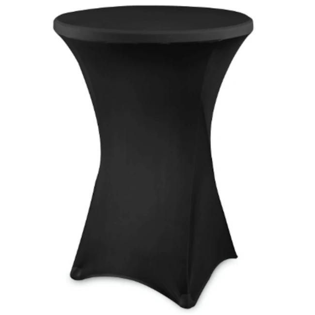 Tafelhoes | Statafel Ø800mm | Polyester/Elastaan | Zwart |, Articles professionnels, Horeca | Équipement de cuisine, Envoi