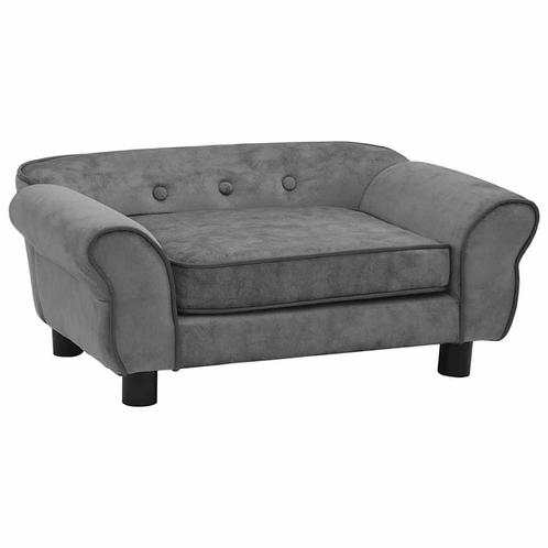 vidaXL Hondenbank 72x45x30 cm pluche donkergrijs, Dieren en Toebehoren, Honden-accessoires, Nieuw, Verzenden