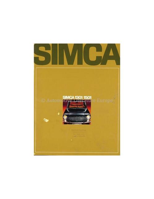 1968 SIMCA 1301 / 1501 BROCHURE NEDERLANDS, Livres, Autos | Brochures & Magazines, Enlèvement ou Envoi