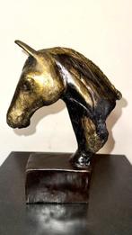 Abdoulaye Derme - sculptuur, Buste de Cheval - 24.5 cm -