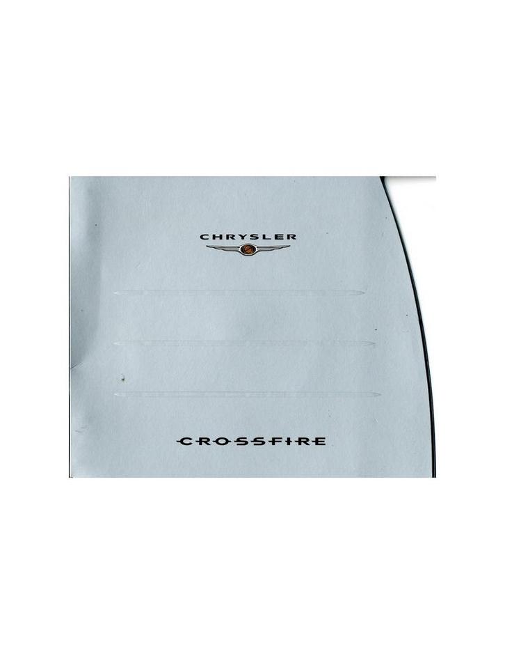 2002 CHRYSLER CROSSFIRE PERSMAP DUITS, Livres, Autos | Brochures & Magazines
