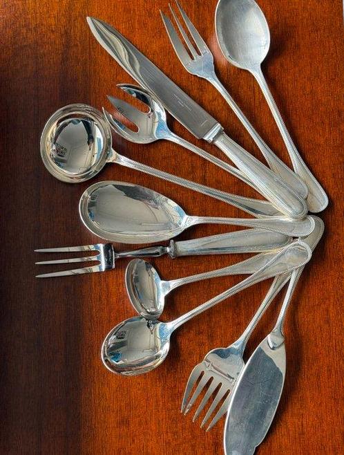 Christofle - Ménagère pour 12 personnes (72) - Perles -, Antiek en Kunst, Antiek | Meubels | Tafels