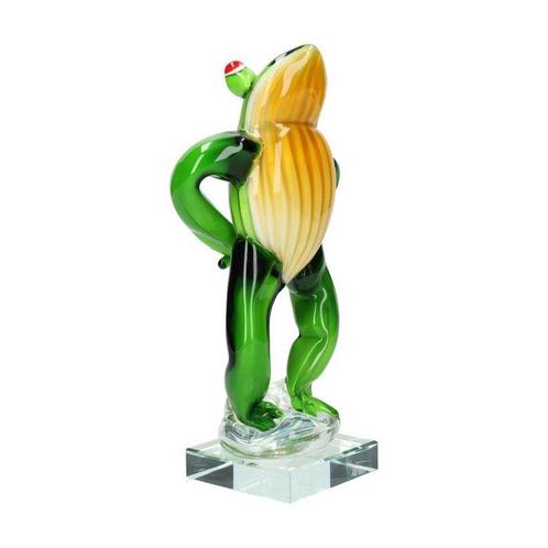 Beeldje - green frog - Glas, Antiek en Kunst, Curiosa en Brocante