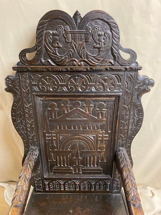 Fauteuil - Eik - Mooie Wainscot halstoel, Antiek en Kunst, Antiek | Overige Antiek